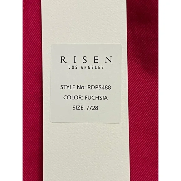 Risen Cargo Jeans Womens 7/28 Fuchsia Pink Wide Leg Utility Y2K Streetwear Bold - Picture 6 of 13